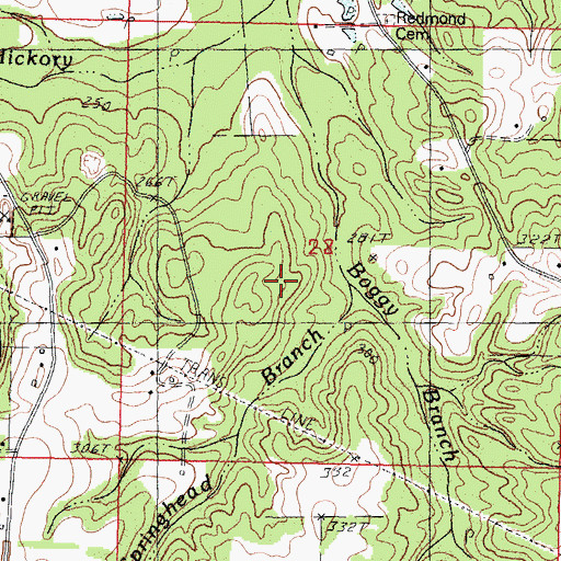 Topographic Map of Springhead Branch, MS