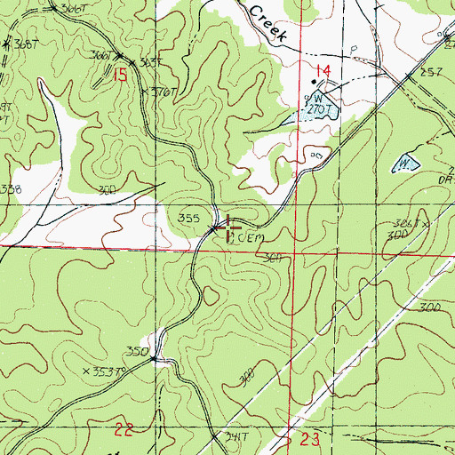 Topographic Map of Springhill Church, MS