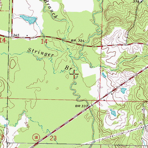 Topographic Map of Stringer Branch, MS