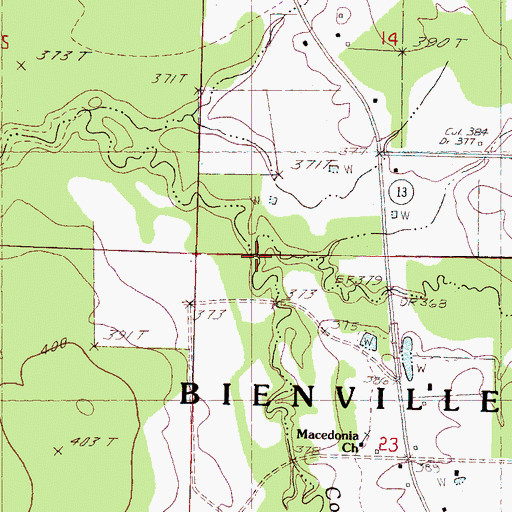 Topographic Map of Sugar Bogue, MS