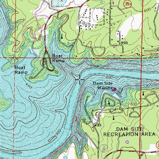 Topographic Map of Greers Ferry (historical), AR