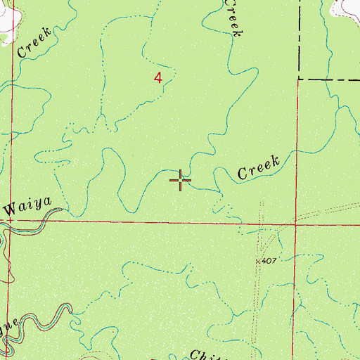 Topographic Map of Tallahaga Creek, MS