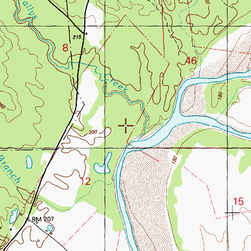 Topographic Map of Tallys Creek, MS