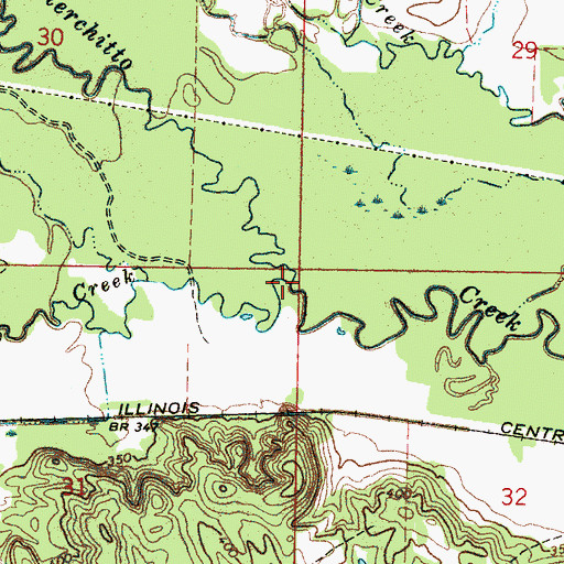 Topographic Map of Tarlow Creek, MS