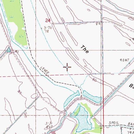 Topographic Map of The Basin, MS