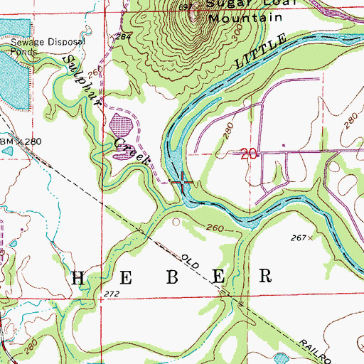 Topographic Map of Helms Ford, AR