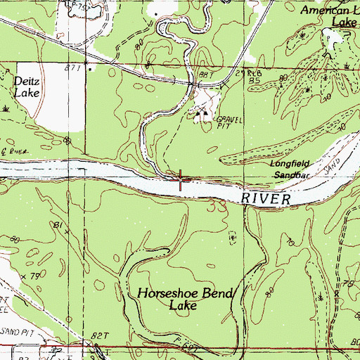 Topographic Map of Thompson Creek, MS