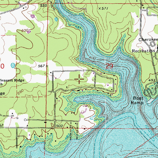 Topographic Map of Lake Ridge, AR