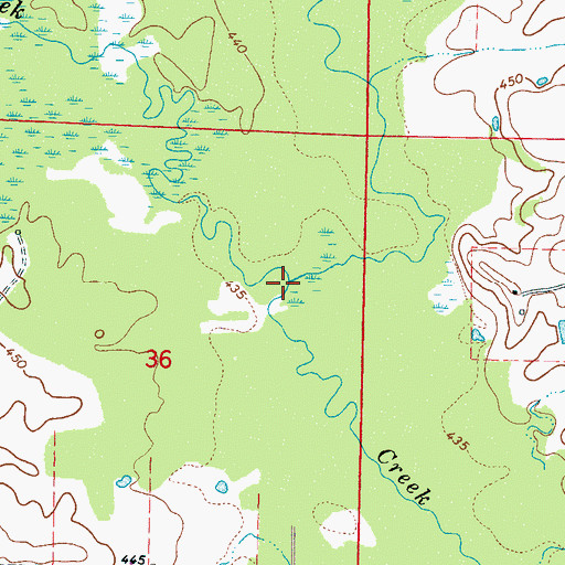 Topographic Map of Town Creek, MS