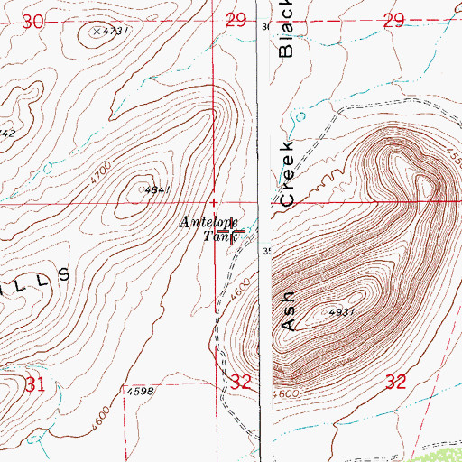 Topographic Map of Antelope Tank, AZ