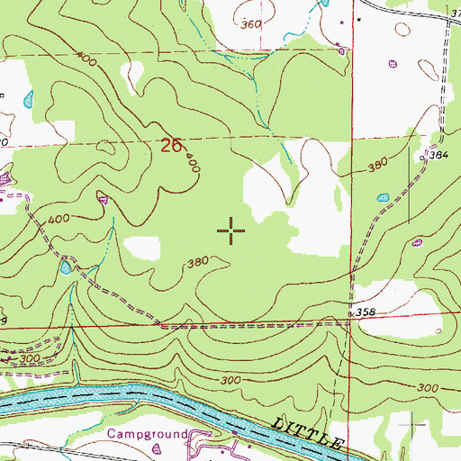 Topographic Map of Lobo Landing, AR