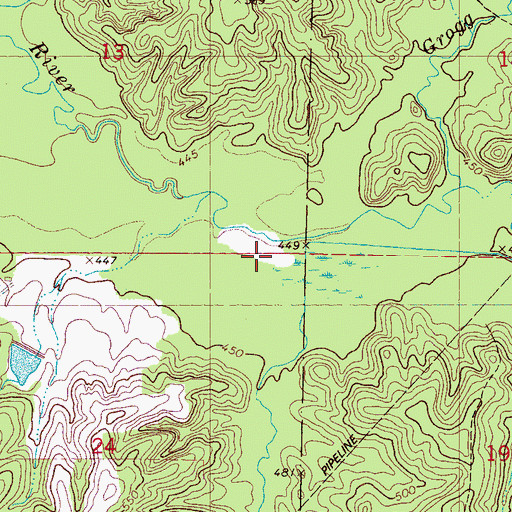 Topographic Map of Tubby Creek, MS