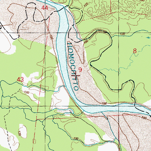 Topographic Map of Turkey Creek, MS