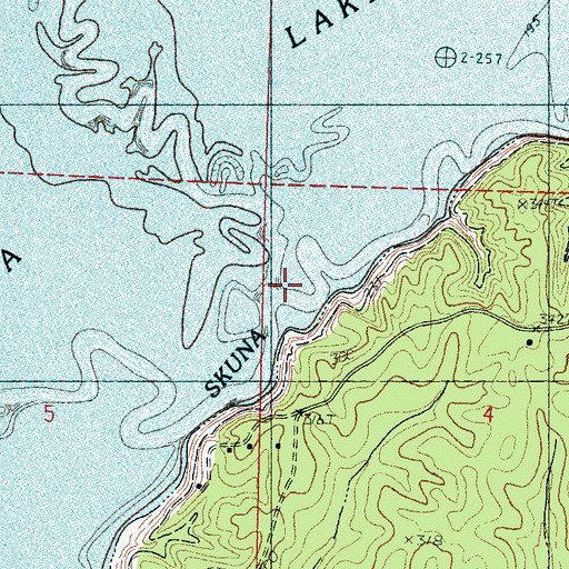 Topographic Map of Turkey Creek, MS