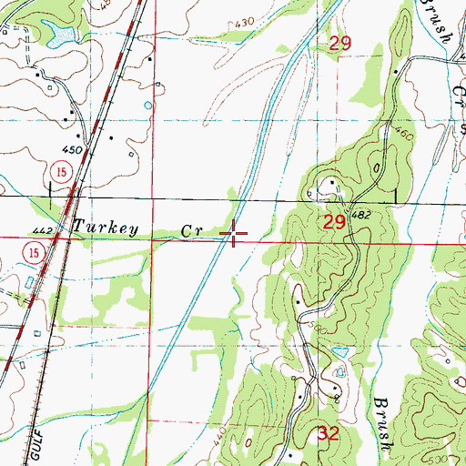 Topographic Map of Turkey Creek, MS
