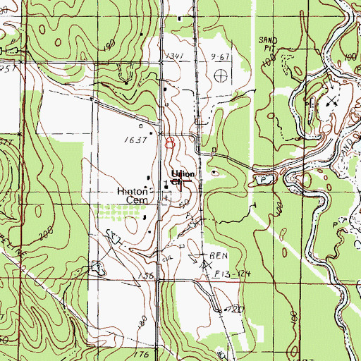 Topographic Map of Union Church, MS