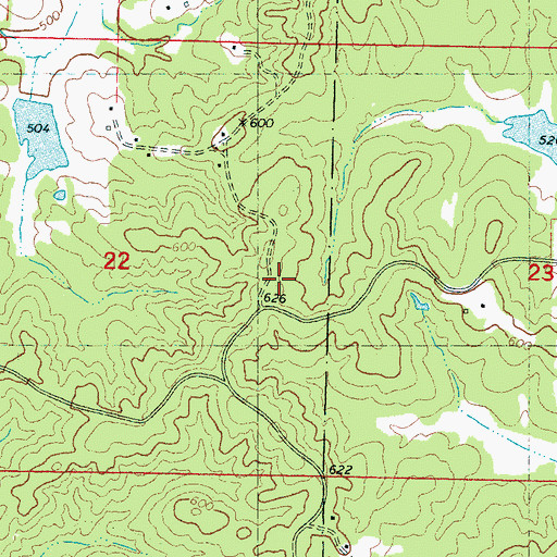 Topographic Map of Unity Church, MS