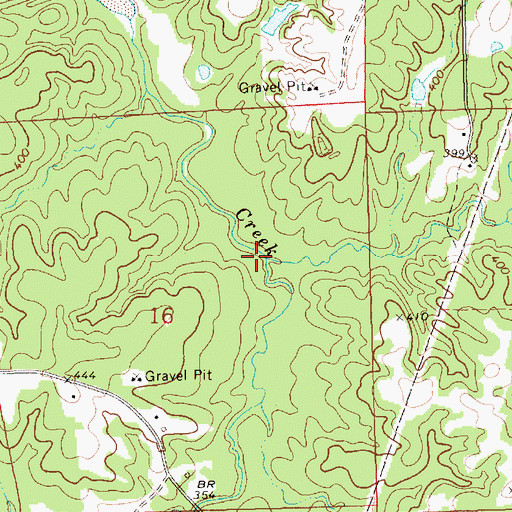 Topographic Map of Wactor Mill Creek, MS
