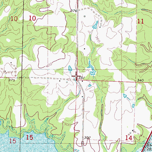 Topographic Map of Walker School (historical), MS