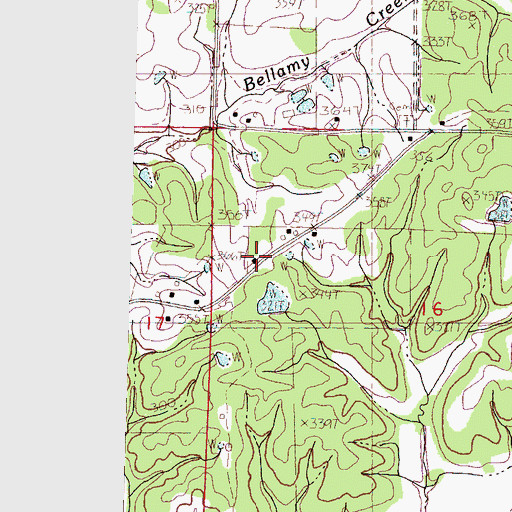 Topographic Map of Walnut Grove Church, MS