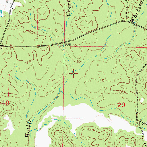 Topographic Map of Whetstone Branch, MS