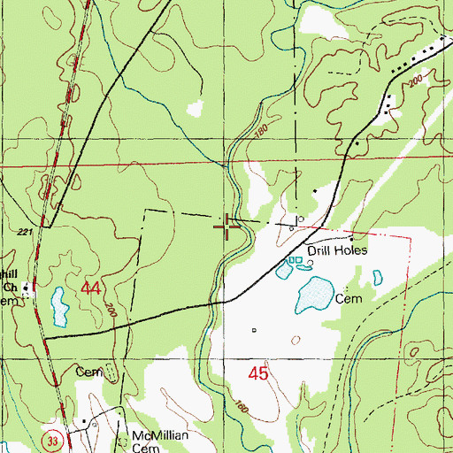 Topographic Map of White Apple Oil Field, MS