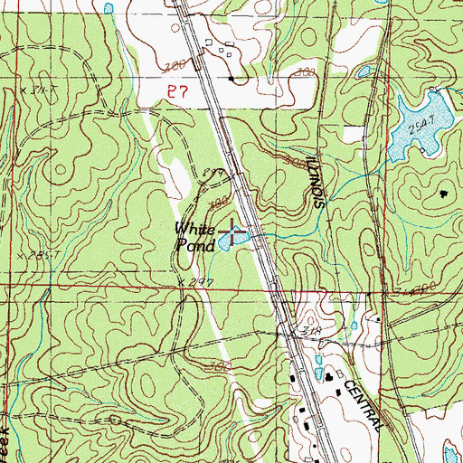 Topographic Map of White Pond, MS