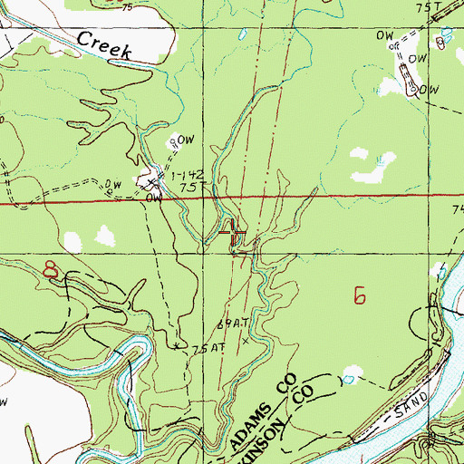 Topographic Map of Whites Creek, MS