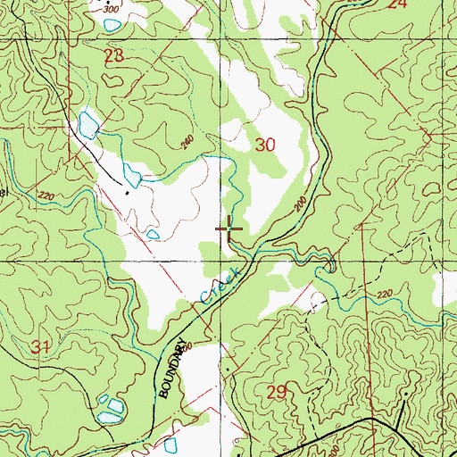 Topographic Map of Whites Creek, MS