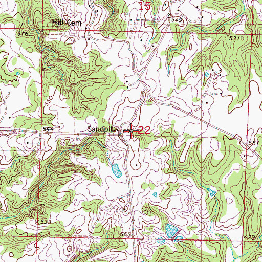 Topographic Map of Winston School, MS