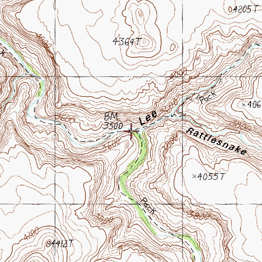 Topographic Map of Lee Canyon, AZ