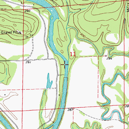 Topographic Map of Ritchie Shoals, AR