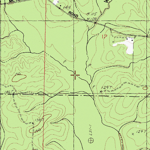 Topographic Map of Wolf Branch, MS