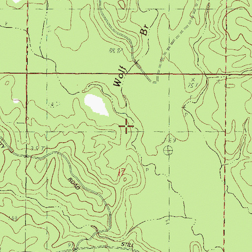 Topographic Map of Wolf Branch, MS