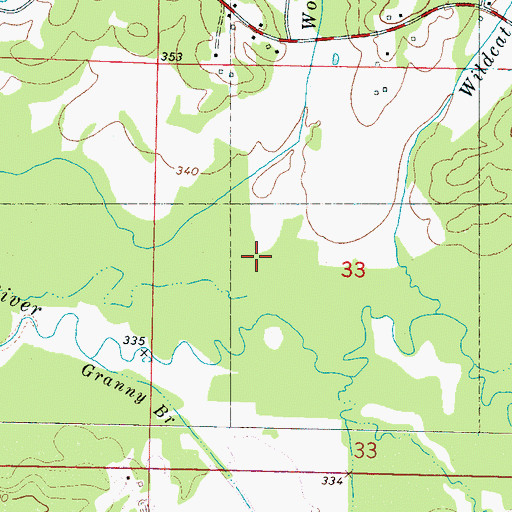 Topographic Map of Wolf Creek, MS