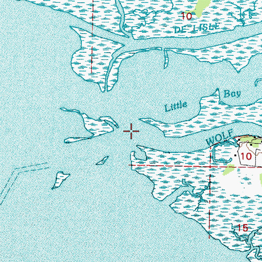 Topographic Map of Wolf River, MS