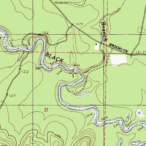 Topographic Map of Wolfpen Branch, MS
