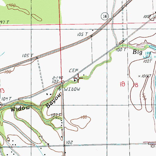 Topographic Map of Zion Church, MS