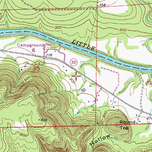 Topographic Map of Snell School (historical), AR