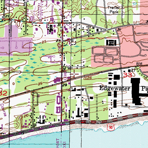 Topographic Map of W09B-TV (D'lberville), MS