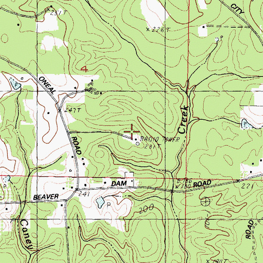 Topographic Map of WLOX-TV (Biloxi), MS