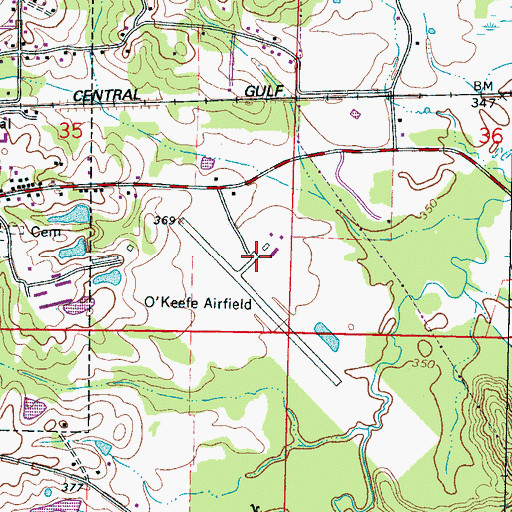 Topographic Map of James H Easom Field, MS