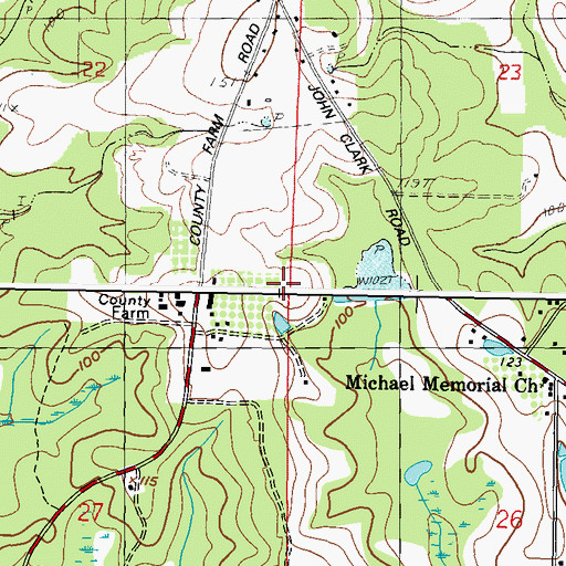 Topographic Map of Harrison County Farm Lake Dam, MS