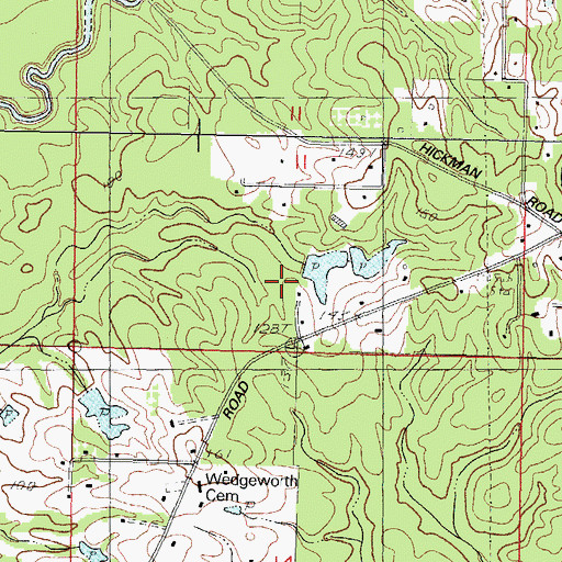 Topographic Map of Fulton Pond Dam, MS