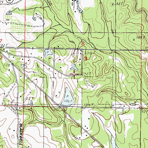 Topographic Map of Mississippi No Name 65 Dam, MS