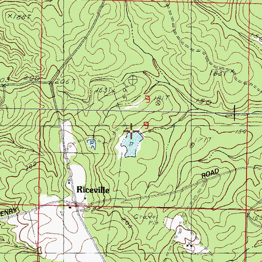 Topographic Map of Shaw Lake Dam, MS