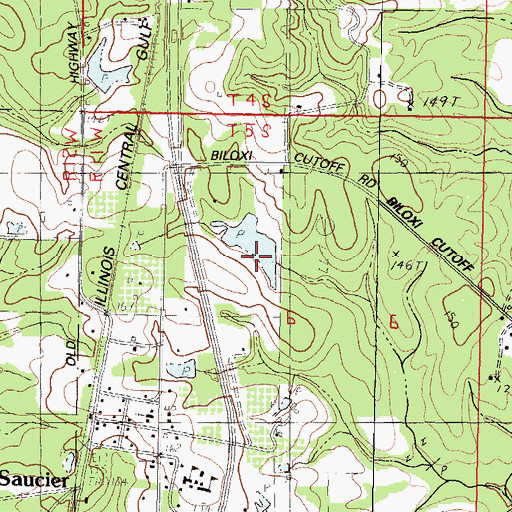 Topographic Map of Edwards Lake Dam, MS