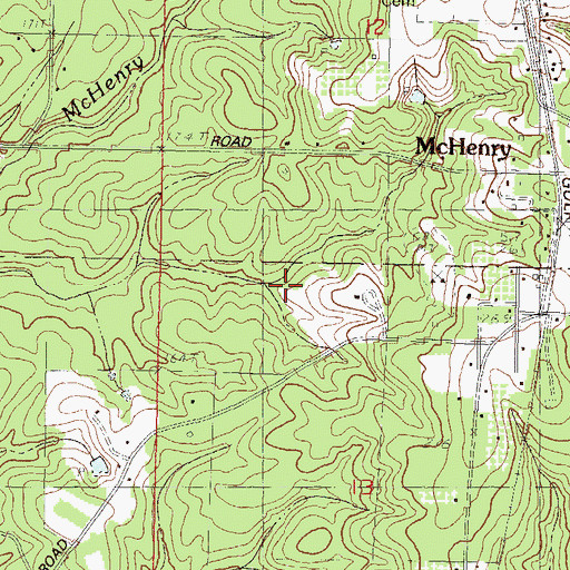 Topographic Map of Topisaw Watershed Structure Y-27-3 Dam, MS