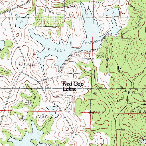 Topographic Map of Harsh Lake Dam, MS