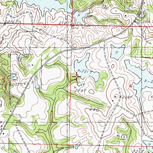 Topographic Map of Beesum Lake Dam, MS